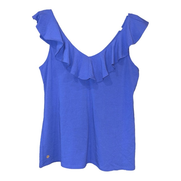 Lilly Pulitzer Alessa Top style# 002318 in Corsica Blue NWT Size S AR 10 - Picture 2 of 8